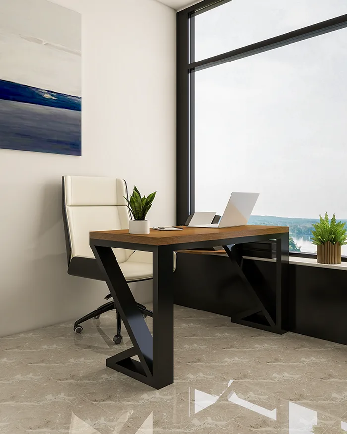 Moderan dizajn poslovnog prostora na Beogradu na vodi - luksuzna kancelarija sa unikatnim radnim stolom i ergonomskom foteljom, Kraken Design